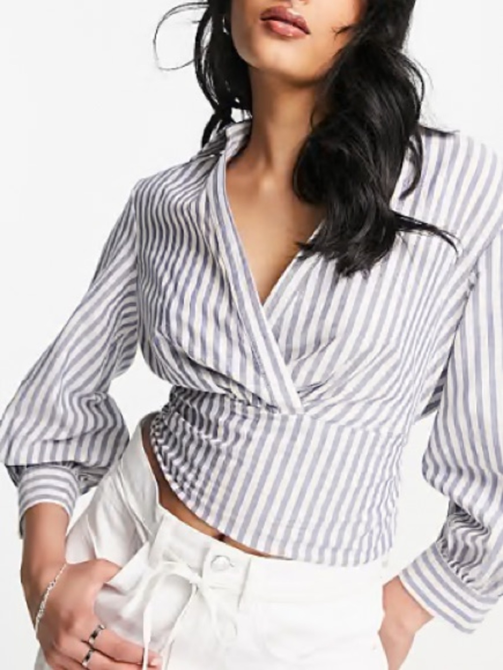 New River Island Smock Waist Tie shirt